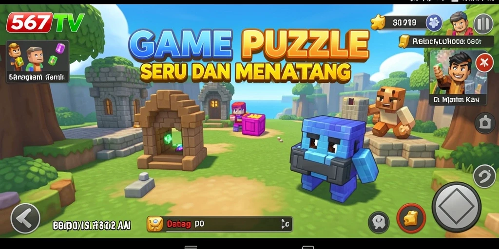 Screenshot 567TV menampilkan gameplay menantang dan warna-warni dari teka-teki.