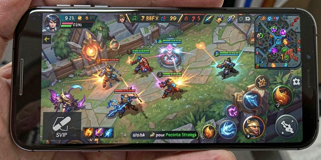 Tangkapan layar dari gameplay seru di game MOBA 6SVIP.