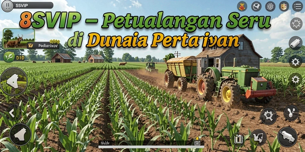 Tangkapan layar permainan 8SVIP menampilkan aktivitas bertani yang seru.