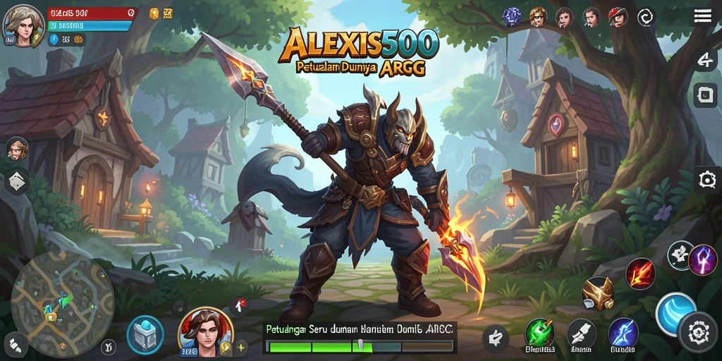 Tangkapan layar gameplay ALEXIS500 menunjukkan aksi seru dalam pertempuran ARPG.
