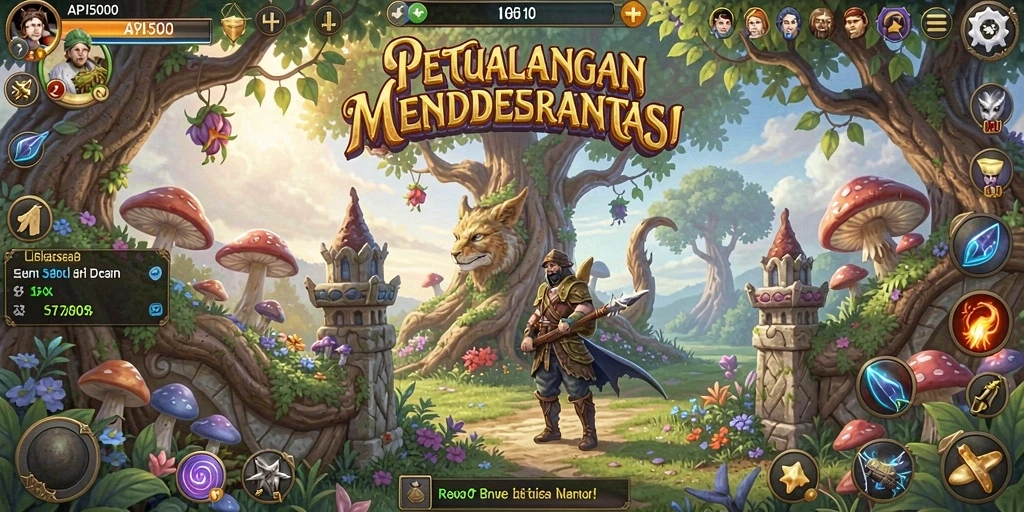 Gameplay seru di dunia petualangan API5000 yang menakjubkan.