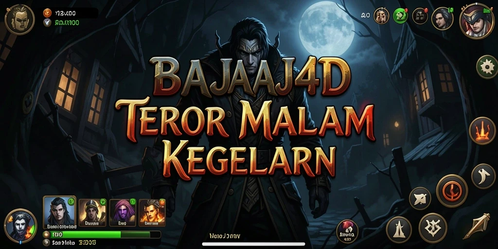 Tampilan gameplay menegangkan di BAJAJ4D dengan suasana horor yang mendalam.