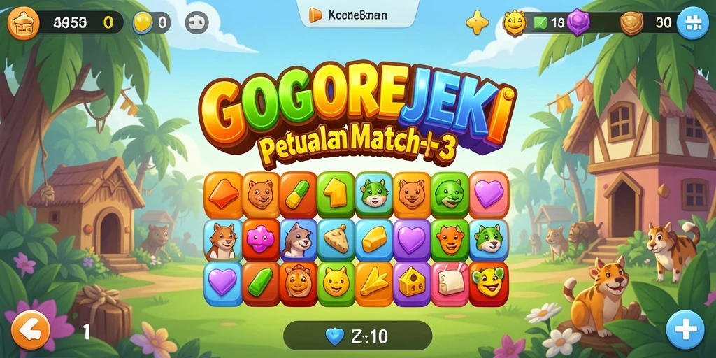 Gameplay seru GOGOREJEKI penuh warna dan tantangan.