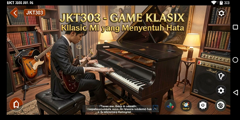 Screenshot utama JKT303 menampilkan pengalaman gameplay musik yang mendebarkan.