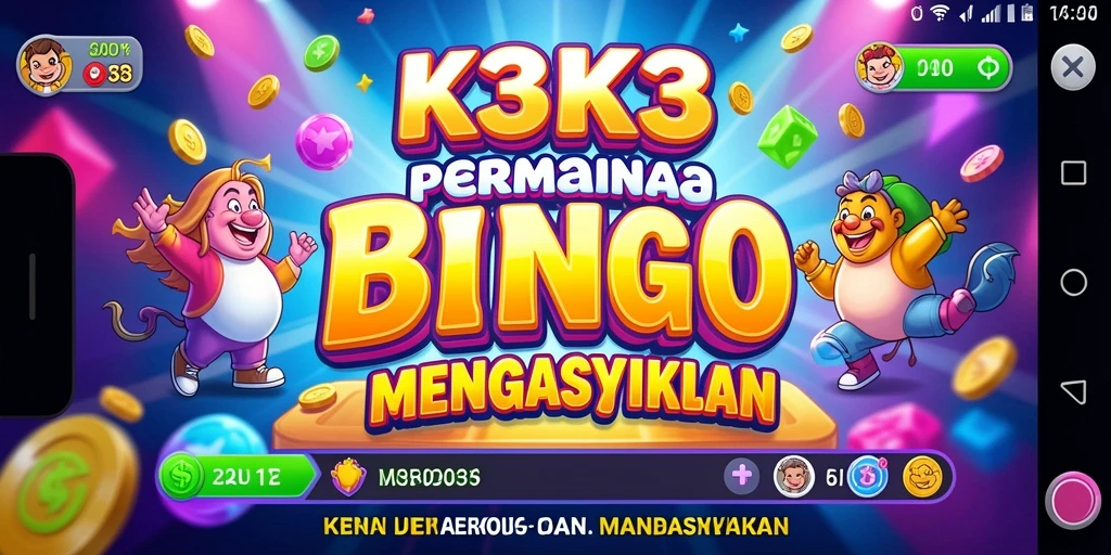 Screenshot K3K3 menampilkan suasana gameplay Bingo yang seru.