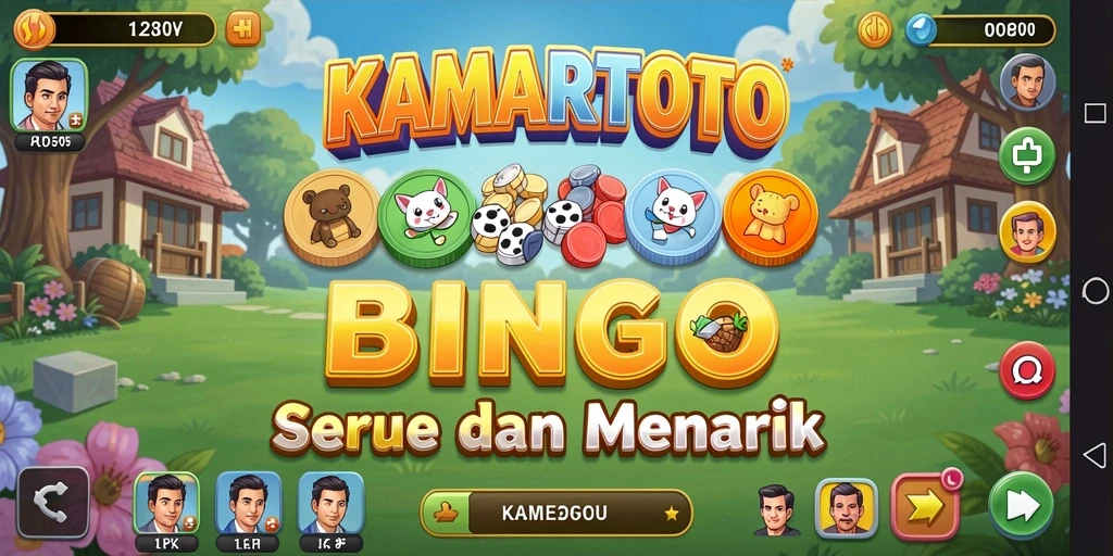 Tampilan gameplay seru dari KAMARTOTO di momen Bingo.