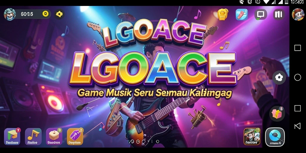 Gameplay LGOACE yang seru dan interaktif dengan musik.