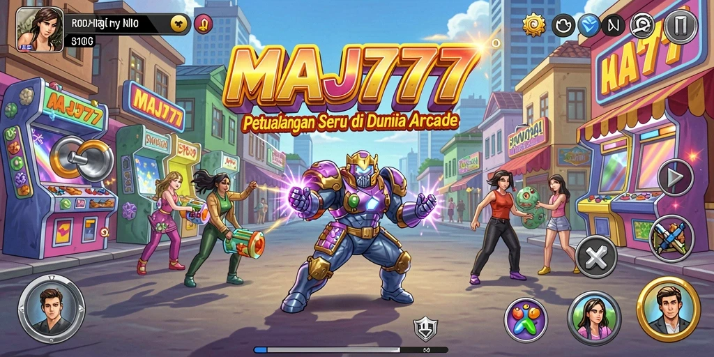 Tampilan gameplay yang penuh aksi dan seru di MAJ777.