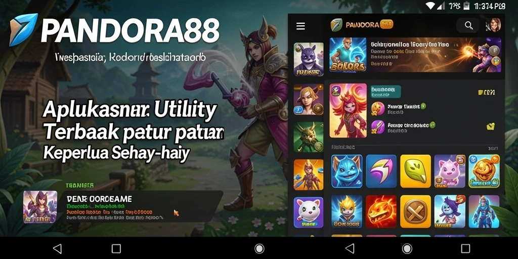 Tampilan antarmuka PANDORA88 dengan fitur pengingat dan analisis kebiasaan.