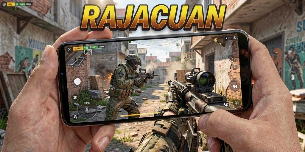 Gameplay RAJACUAN menampilkan aksi tembak-menembak yang mendebarkan.