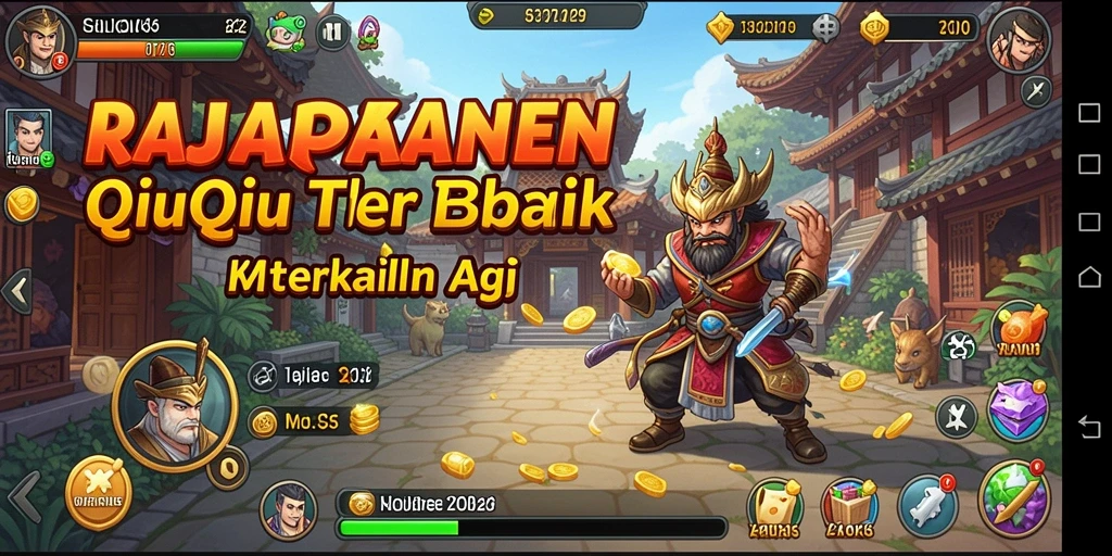 Tampilan gameplay QiuQiu yang menegangkan di RAJAPANEN.