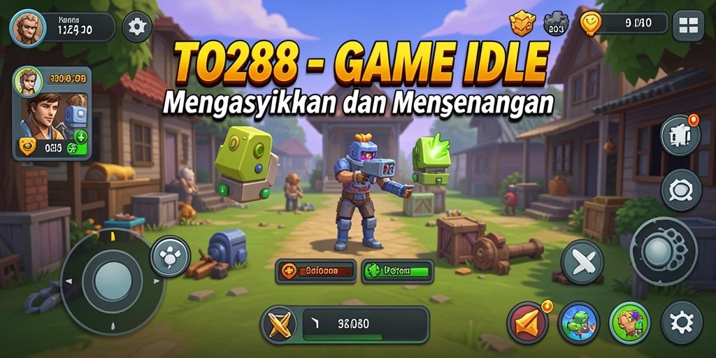 Screenshot gameplay TO288 menunjukkan suasana permainan Idle yang menyenangkan.