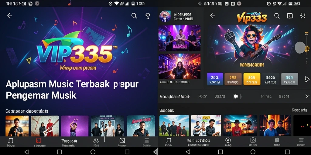Tampilan gameplay musik yang menarik dalam aplikasi VIP333.